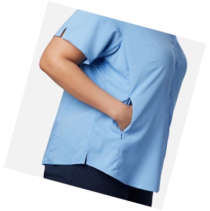 Columbia PFG Tamiami II Short Sleeve Plus Size Gömlek Kadın Beyaz | 72546-GAKB