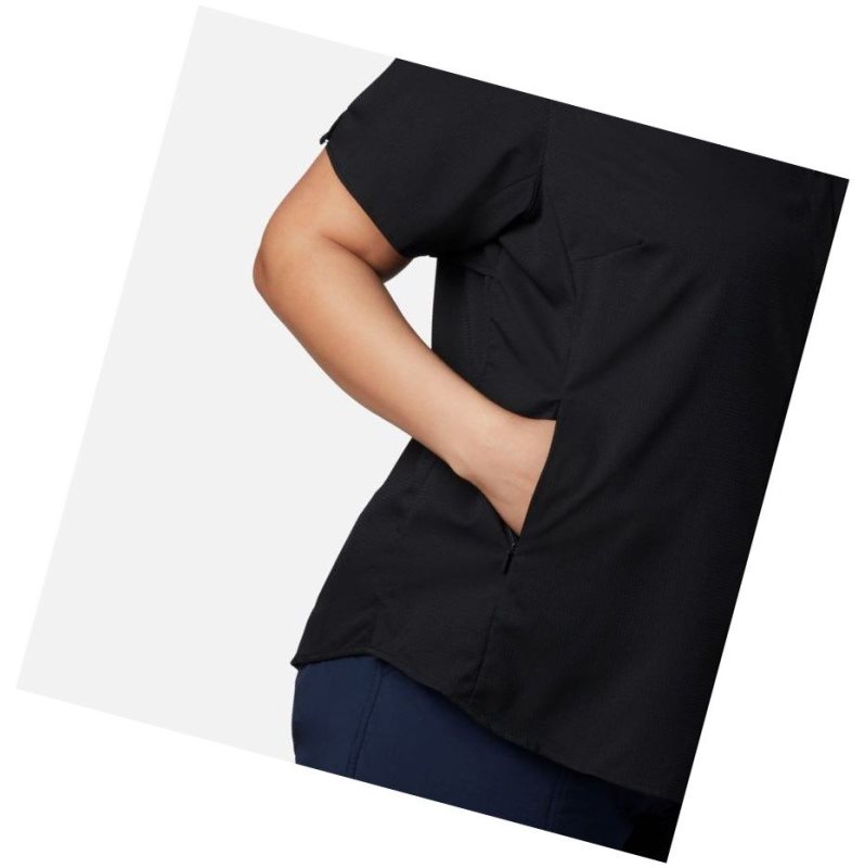 Columbia PFG Tamiami II Short Sleeve Plus Size Gömlek Kadın Siyah | 47803-BHYS