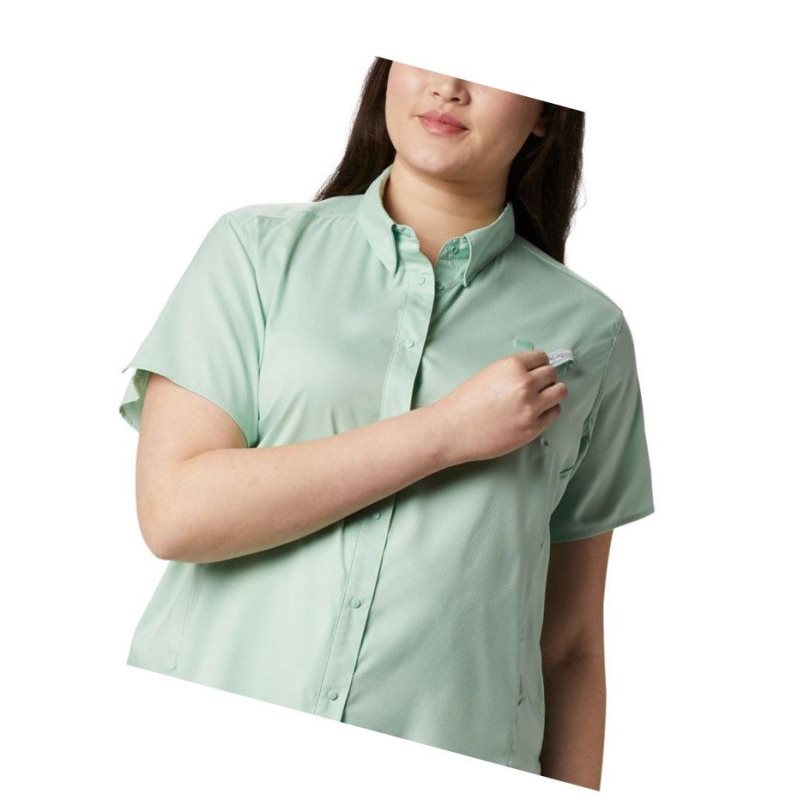 Columbia PFG Tamiami II Short Sleeve Plus Size Gömlek Kadın Nane | 36572-NRFU