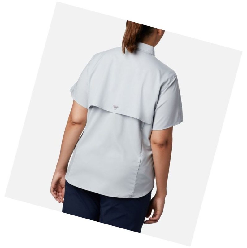 Columbia PFG Tamiami II Short Sleeve Plus Size Gömlek Kadın Gri | 19358-UHAC