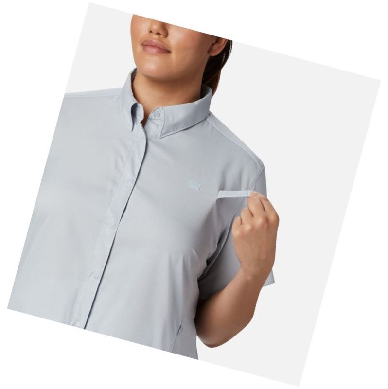 Columbia PFG Tamiami II Short Sleeve Plus Size Gömlek Kadın Gri | 19358-UHAC