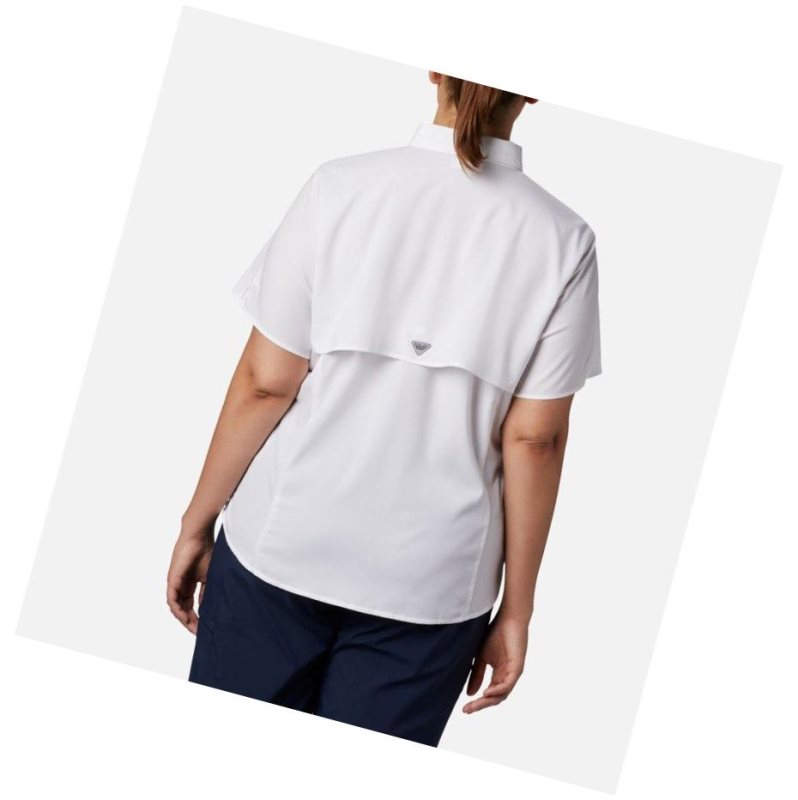 Columbia PFG Tamiami II Short Sleeve Plus Size Gömlek Kadın Beyaz | 08261-JFXE