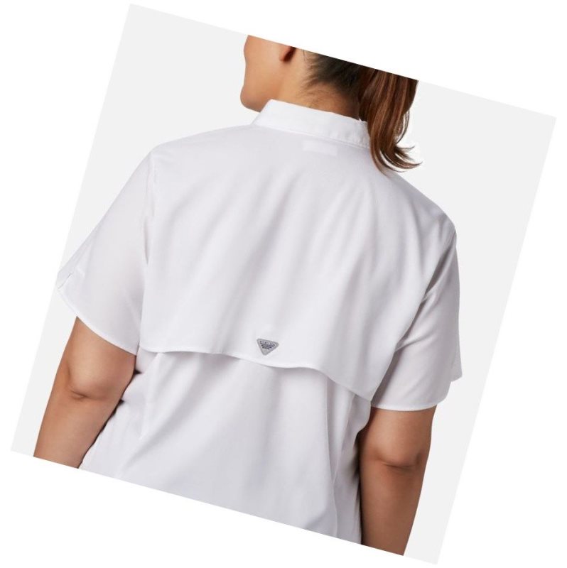 Columbia PFG Tamiami II Short Sleeve Plus Size Gömlek Kadın Beyaz | 08261-JFXE