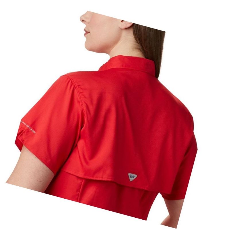 Columbia PFG Tamiami II Short Sleeve Plus Size Gömlek Kadın Kırmızı | 85761-XGPC