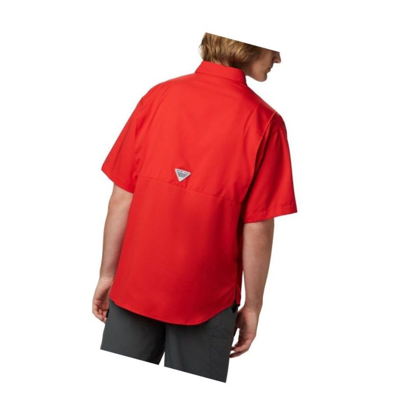 Columbia PFG Tamiami II Short Sleeve Tall Gömlek Erkek Kırmızı | 34581-CQTY