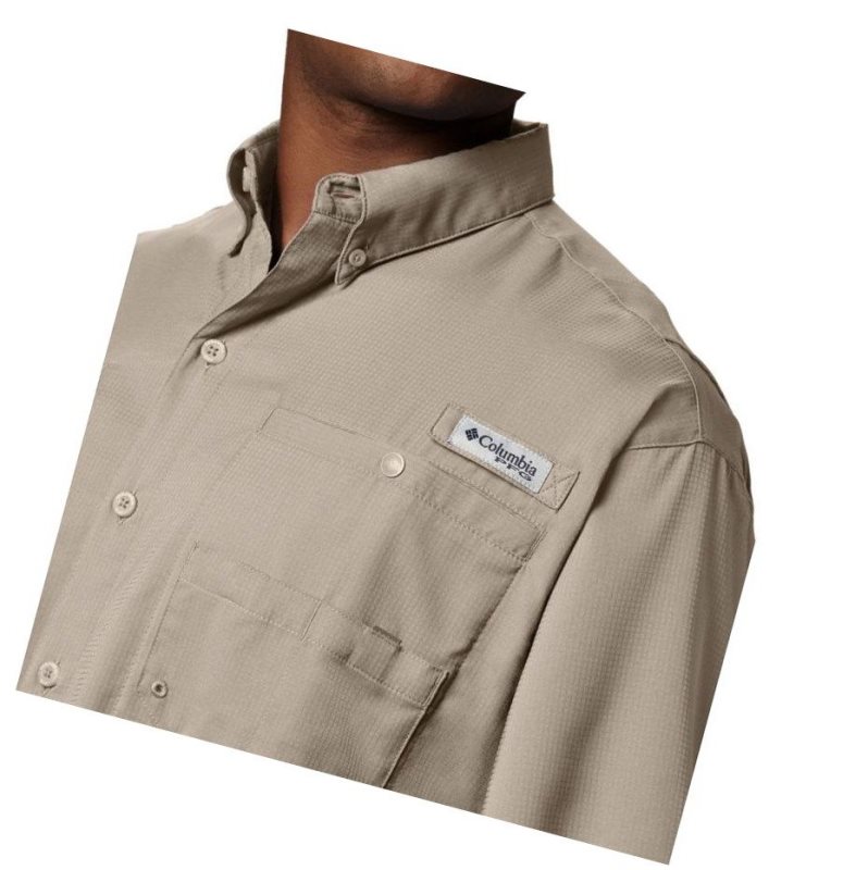 Columbia PFG Tamiami II Short Sleeve Tall Gömlek Erkek Haki | 20173-RIAN