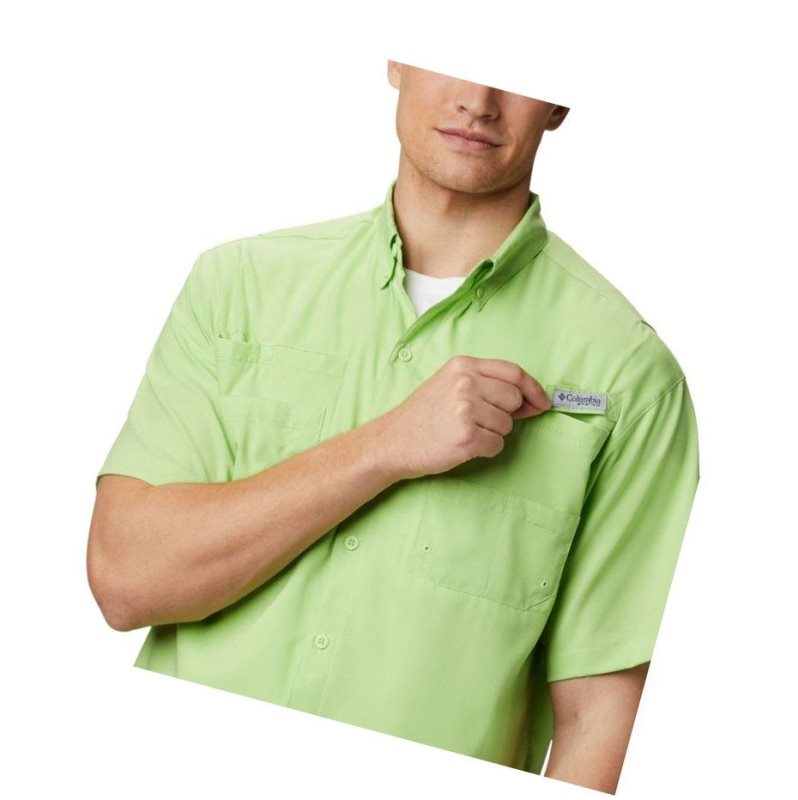 Columbia PFG Tamiami II Short Sleeve Tall Gömlek Erkek Açık Yeşil | 98167-INPH