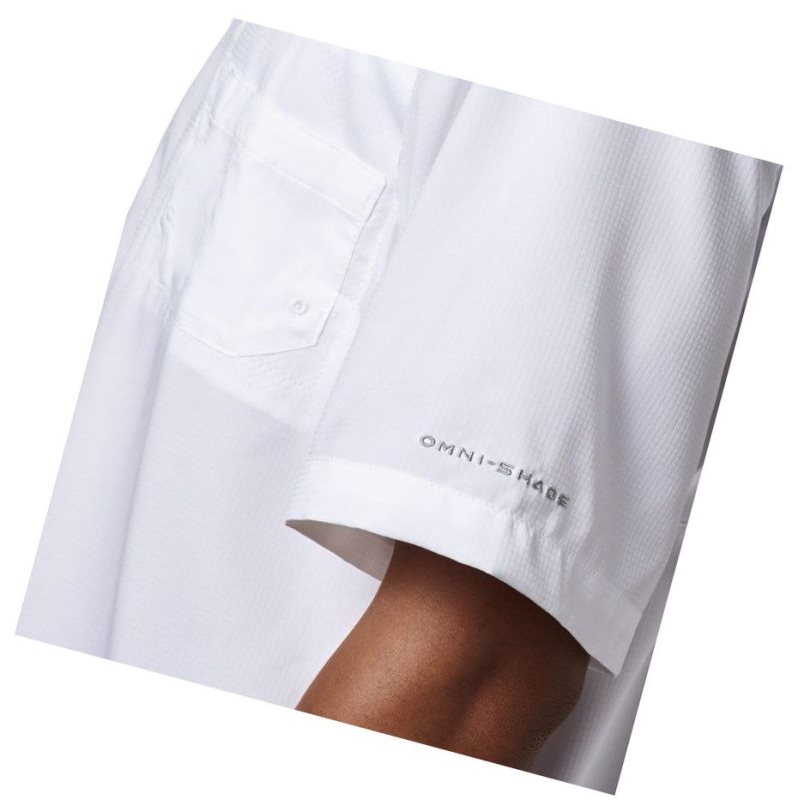 Columbia PFG Tamiami II Short Sleeve Tall Gömlek Erkek Beyaz | 16295-OCRW