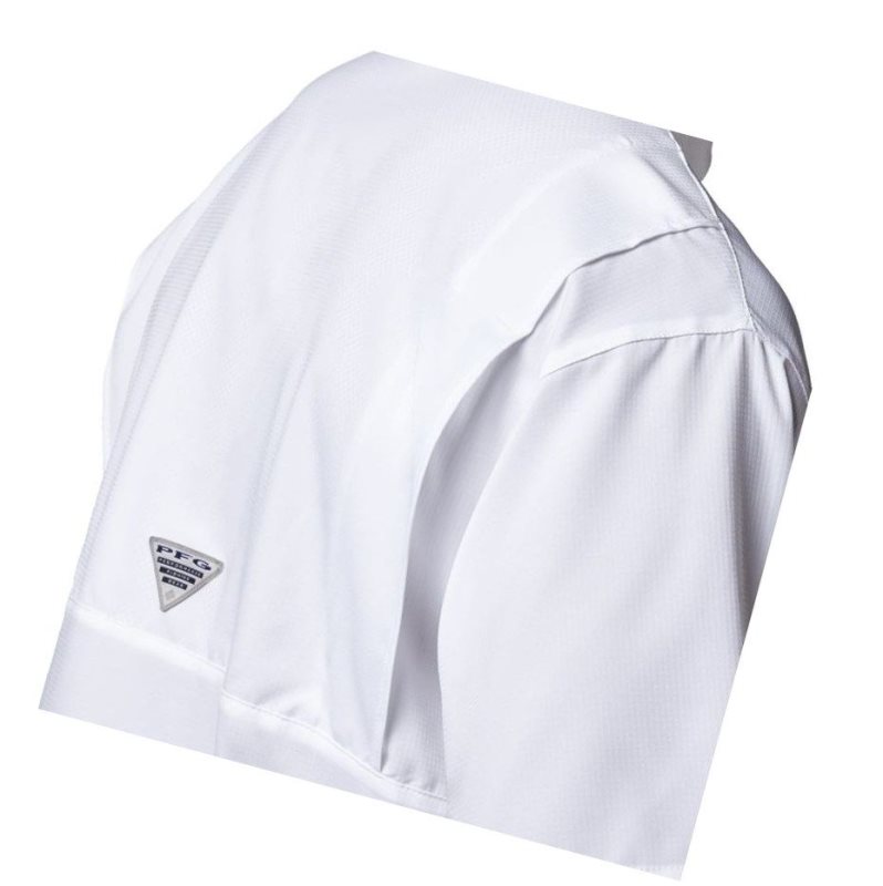 Columbia PFG Tamiami II Short Sleeve Tall Gömlek Erkek Beyaz | 16295-OCRW