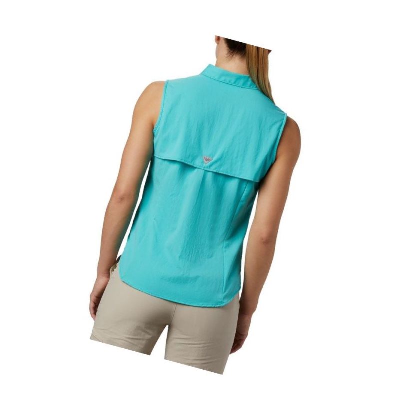 Columbia PFG Tamiami Sleeveless Gömlek Kadın Mavi | 84203-OGYF