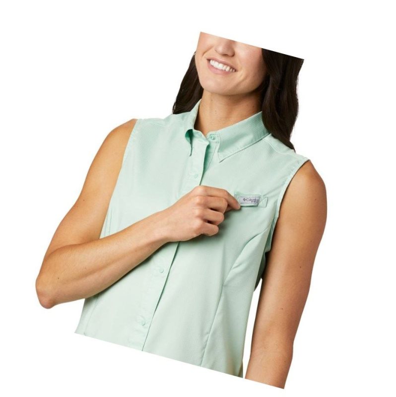 Columbia PFG Tamiami Sleeveless Gömlek Kadın Nane | 26357-TEUG