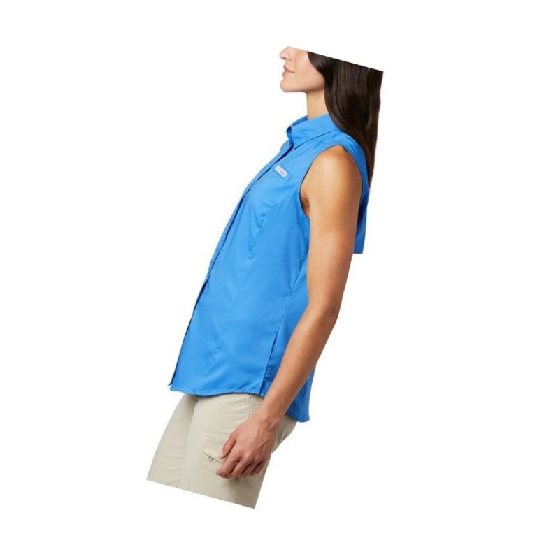 Columbia PFG Tamiami Sleeveless Gömlek Kadın Mavi | 03846-PCKE
