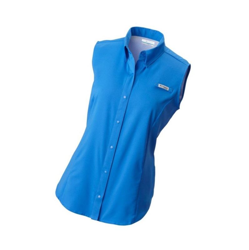 Columbia PFG Tamiami Sleeveless Gömlek Kadın Mavi | 03846-PCKE