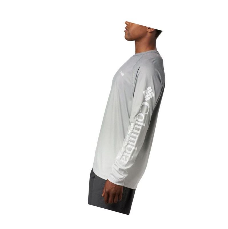 Columbia PFG Terminal Deflector Printed Long Sleeve Sweatshirt Erkek Siyah | 69724-MPHD
