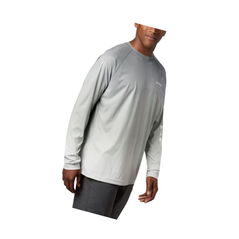 Columbia PFG Terminal Deflector Printed Long Sleeve Sweatshirt Erkek Siyah | 69724-MPHD