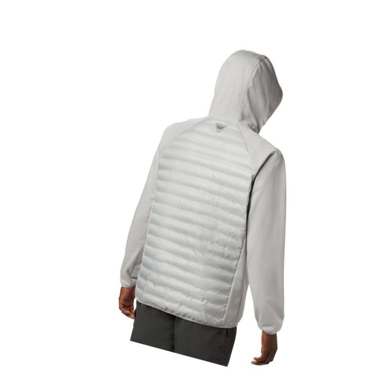 Columbia PFG Terminal Hybrid Insulated Kapşonlu Erkek Gri | 50731-OYUJ