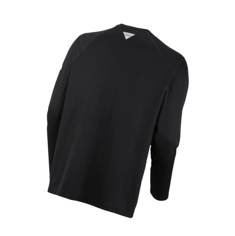 Columbia PFG Terminal Tackle?Long Sleeve Tall Sweatshirt Erkek Siyah Gri | 41025-MREB