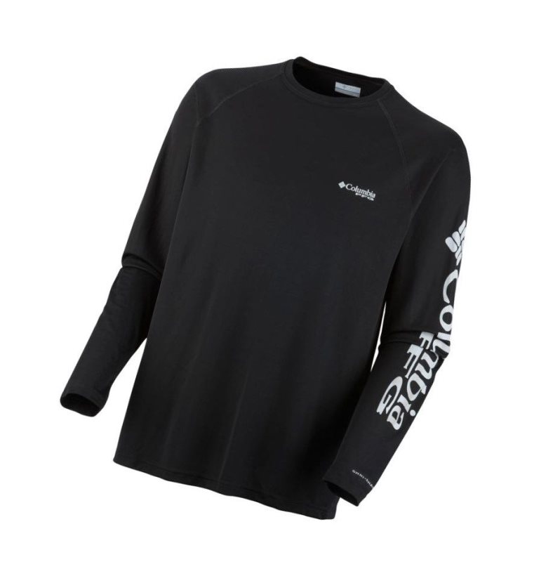 Columbia PFG Terminal Tackle?Long Sleeve Tall Sweatshirt Erkek Siyah Gri | 41025-MREB