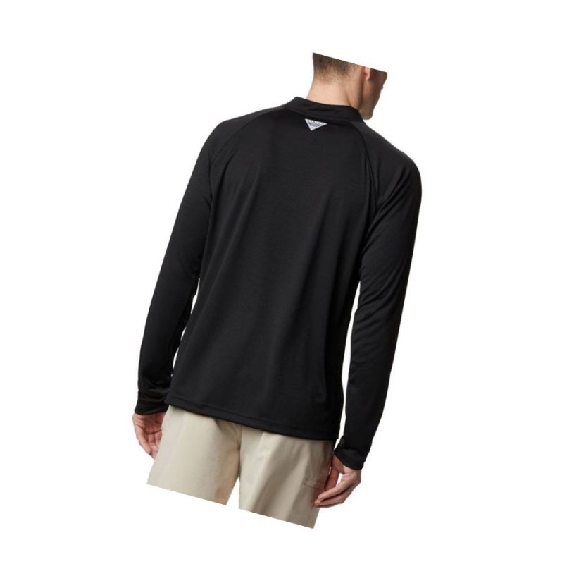Columbia PFG Terminal Tackle 1/4 Zip Sweatshirt Erkek Siyah | 73415-GPLC