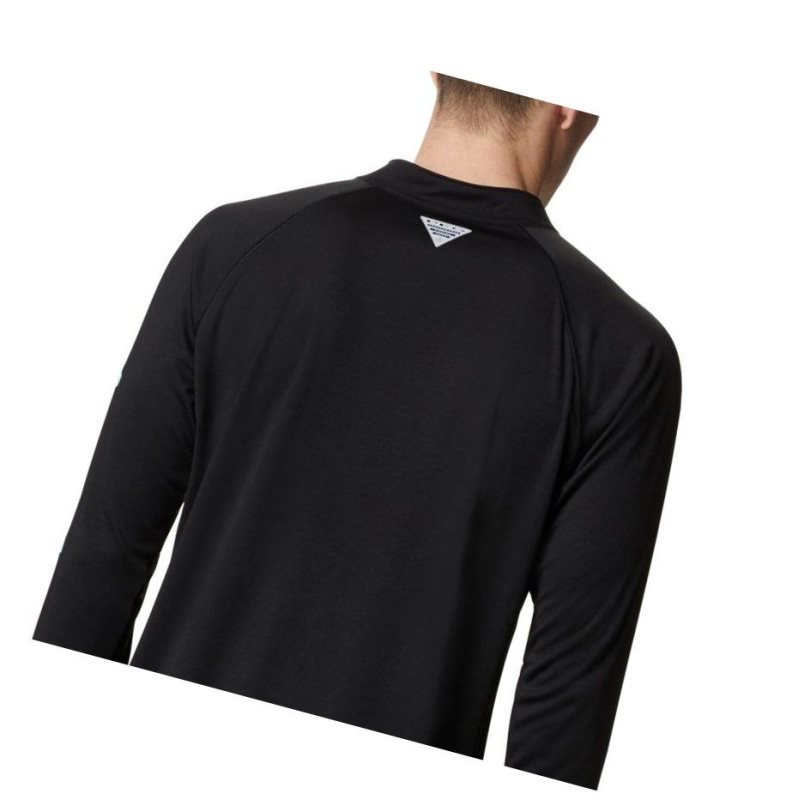 Columbia PFG Terminal Tackle 1/4 Zip Sweatshirt Erkek Siyah | 73415-GPLC