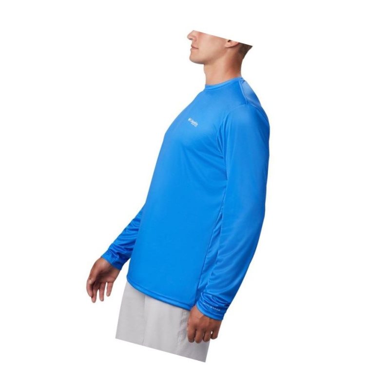 Columbia PFG Terminal Tackle Americana Long Sleeve Sweatshirt Erkek Mavi | 94812-HRAY