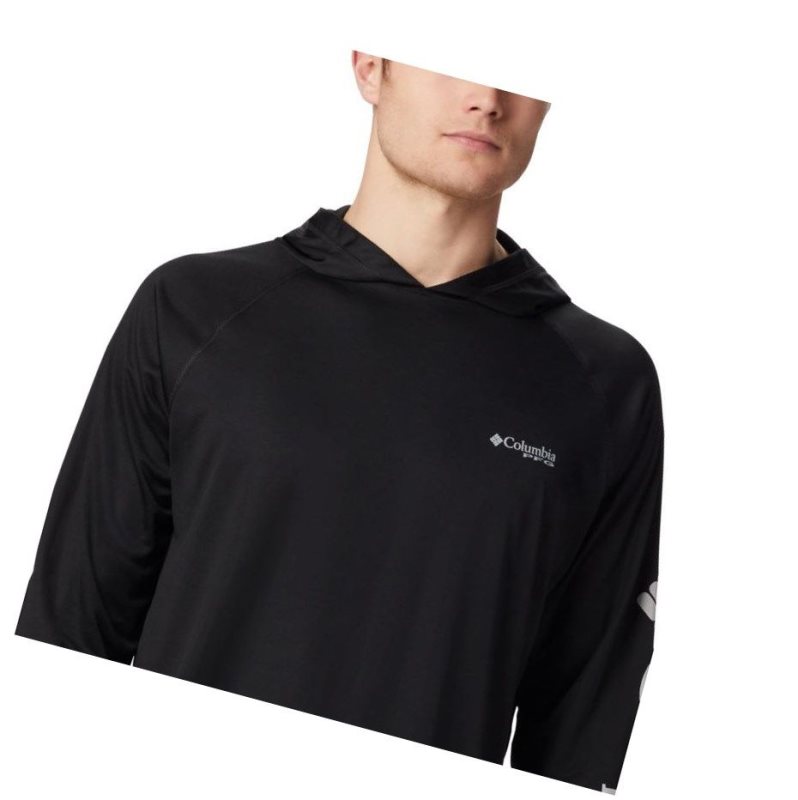 Columbia PFG Terminal Tackle Big Kapşonlu Erkek Siyah Gri | 75930-RBOQ