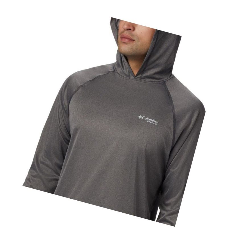 Columbia PFG Terminal Tackle Heather Kapşonlu Erkek Gri | 89374-OZKD