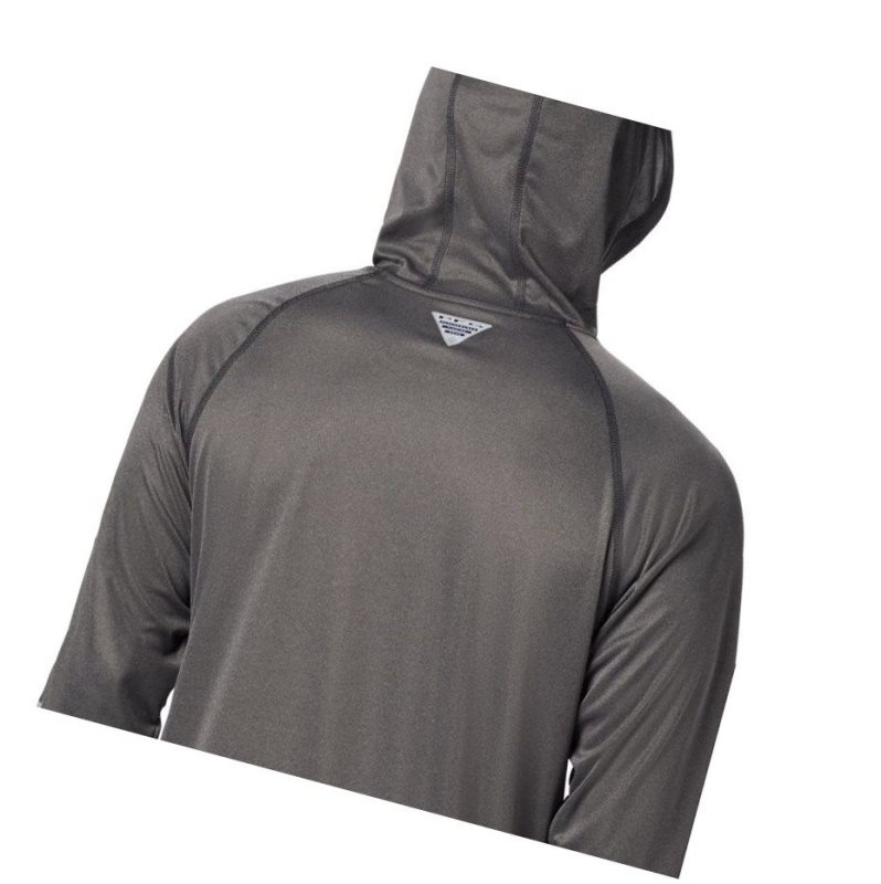 Columbia PFG Terminal Tackle Heather Kapşonlu Erkek Gri | 89374-OZKD