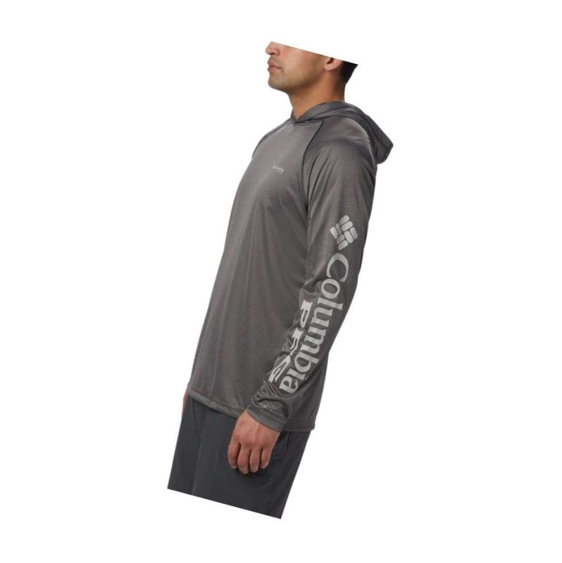Columbia PFG Terminal Tackle Heather Kapşonlu Erkek Gri | 89374-OZKD