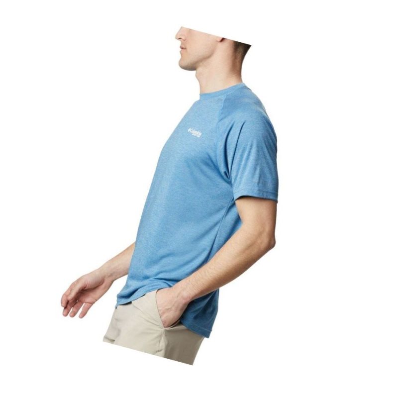 Columbia PFG Terminal Tackle Heather Short Sleeve Tişört Erkek Beyaz | 81270-QOKA