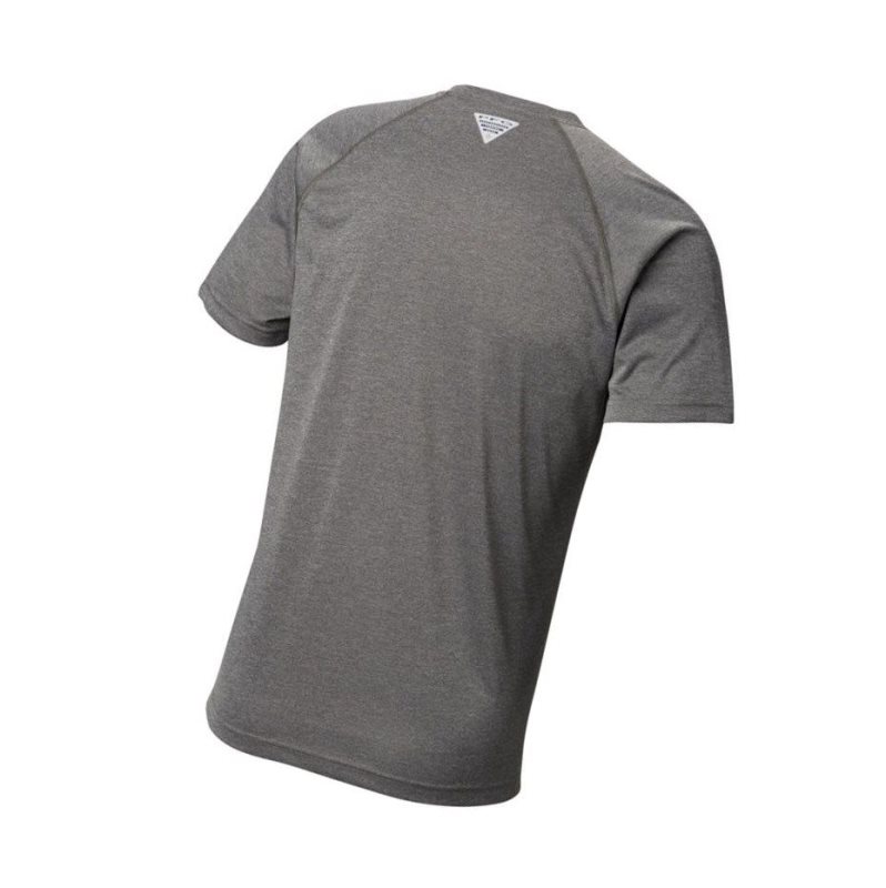 Columbia PFG Terminal Tackle Heather Short Sleeve Tişört Erkek Gri | 04123-TOZS