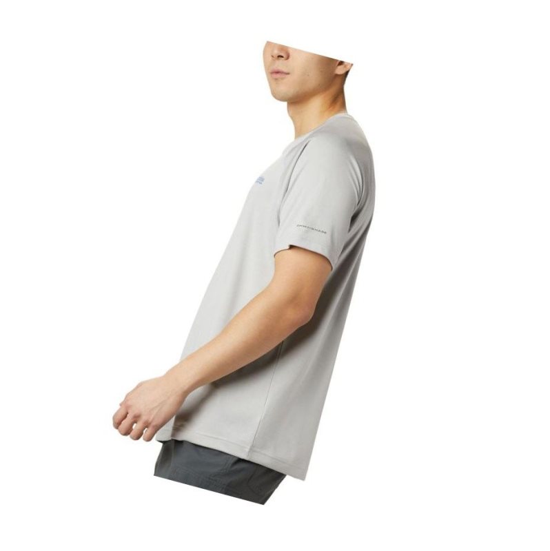 Columbia PFG Terminal Tackle Heather Short Sleeve Tişört Erkek Gri Mavi | 87529-CHMG