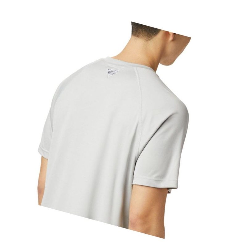 Columbia PFG Terminal Tackle Heather Short Sleeve Tişört Erkek Gri Mavi | 87529-CHMG