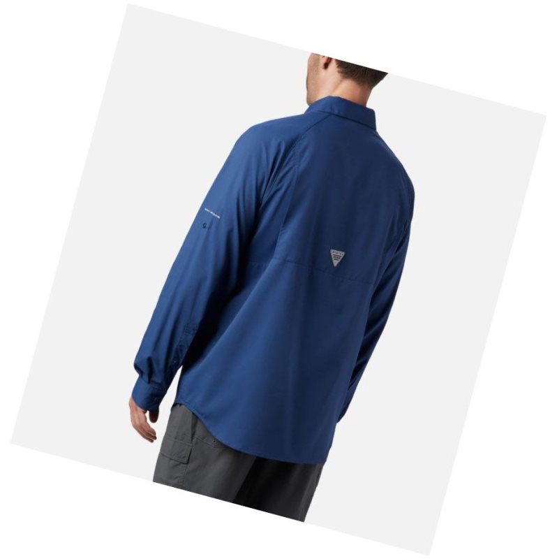 Columbia PFG Terminal Tackle Long Sleeve Woven Gömlek Erkek Koyu Gri | 68047-CETY