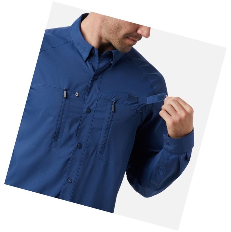 Columbia PFG Terminal Tackle Long Sleeve Woven Gömlek Erkek Koyu Gri | 68047-CETY