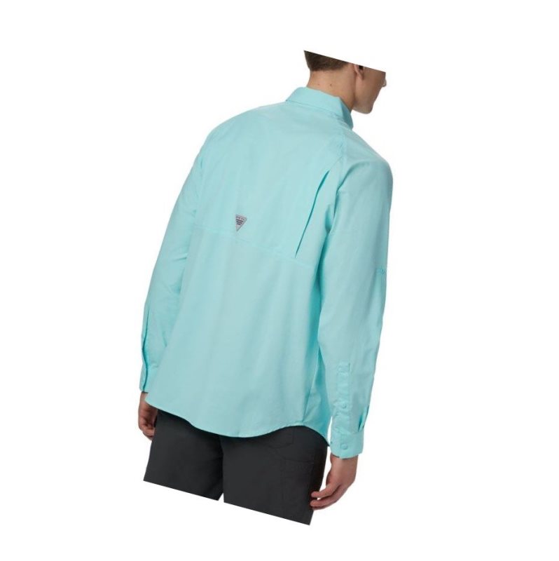 Columbia PFG Terminal Tackle Long Sleeve Woven Gömlek Erkek Açık Mavi | 63410-UYHL