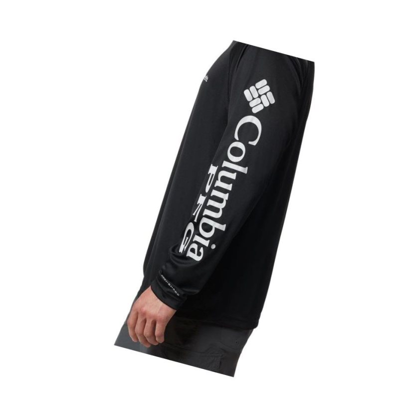 Columbia PFG Terminal Tackle Long Sleeve Big Sweatshirt Erkek Lacivert Beyaz | 59167-IUCG