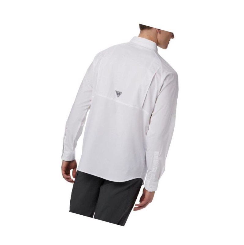 Columbia PFG Terminal Tackle Long Sleeve Woven Gömlek Erkek Beyaz | 29645-REQP