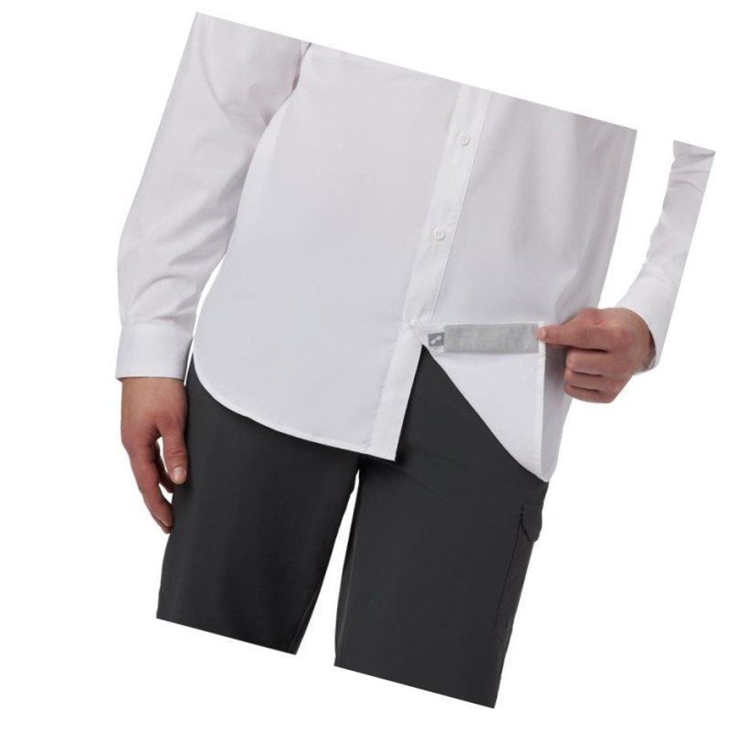 Columbia PFG Terminal Tackle Long Sleeve Woven Gömlek Erkek Beyaz | 29645-REQP