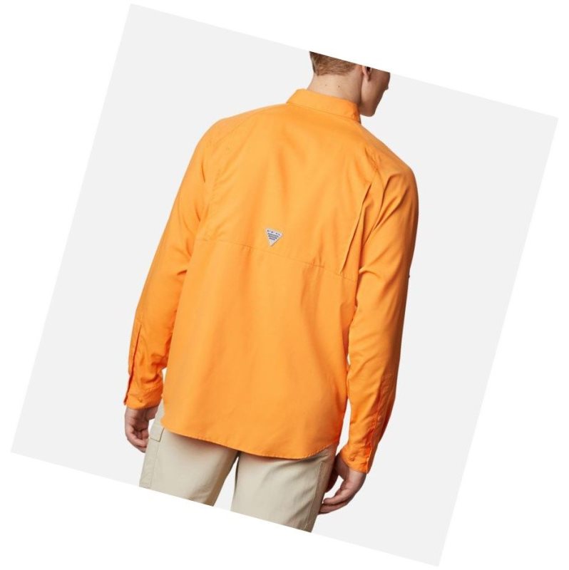 Columbia PFG Terminal Tackle Long Sleeve Woven Gömlek Erkek Turuncu | 23879-DZNM