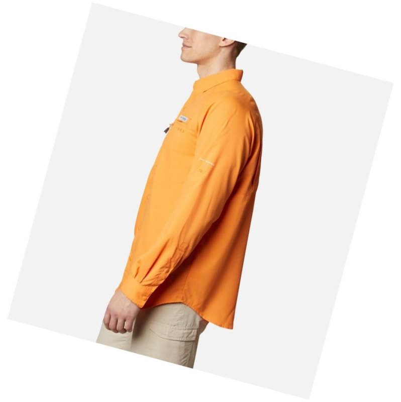 Columbia PFG Terminal Tackle Long Sleeve Woven Gömlek Erkek Turuncu | 23879-DZNM