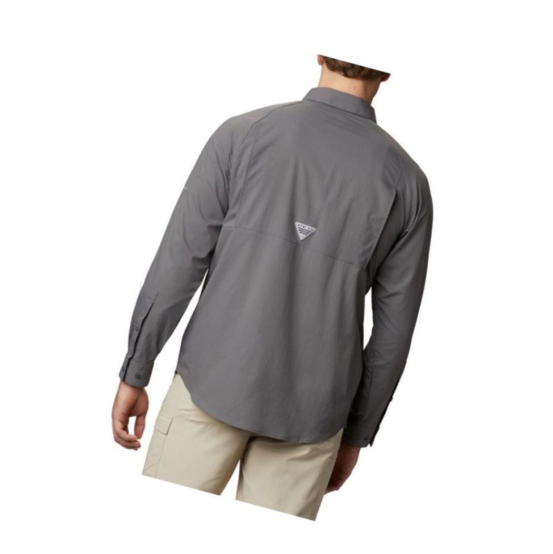 Columbia PFG Terminal Tackle Long Sleeve Woven Gömlek Erkek Gri | 21670-GLKF