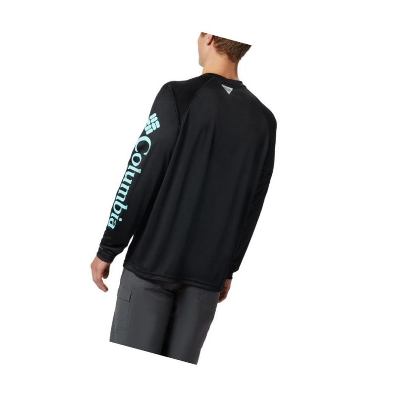 Columbia PFG Terminal Tackle Long Sleeve Sweatshirt Erkek Siyah | 20675-AIUQ