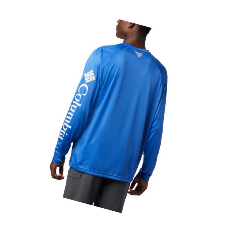 Columbia PFG Terminal Tackle Long Sleeve Big Sweatshirt Erkek Beyaz | 16854-QJYM