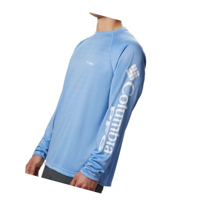 Columbia PFG Terminal Tackle Long Sleeve Big Sweatshirt Erkek Beyaz | 16854-QJYM