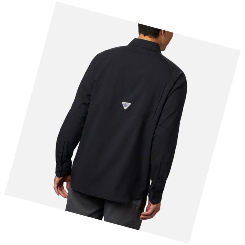 Columbia PFG Terminal Tackle Long Sleeve Woven Gömlek Erkek Siyah | 02314-JART