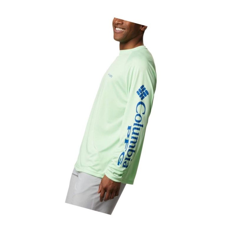 Columbia PFG Terminal Tackle Long Sleeve Sweatshirt Erkek Mavi | 85913-SNYU