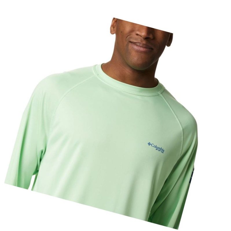 Columbia PFG Terminal Tackle Long Sleeve Sweatshirt Erkek Mavi | 85913-SNYU
