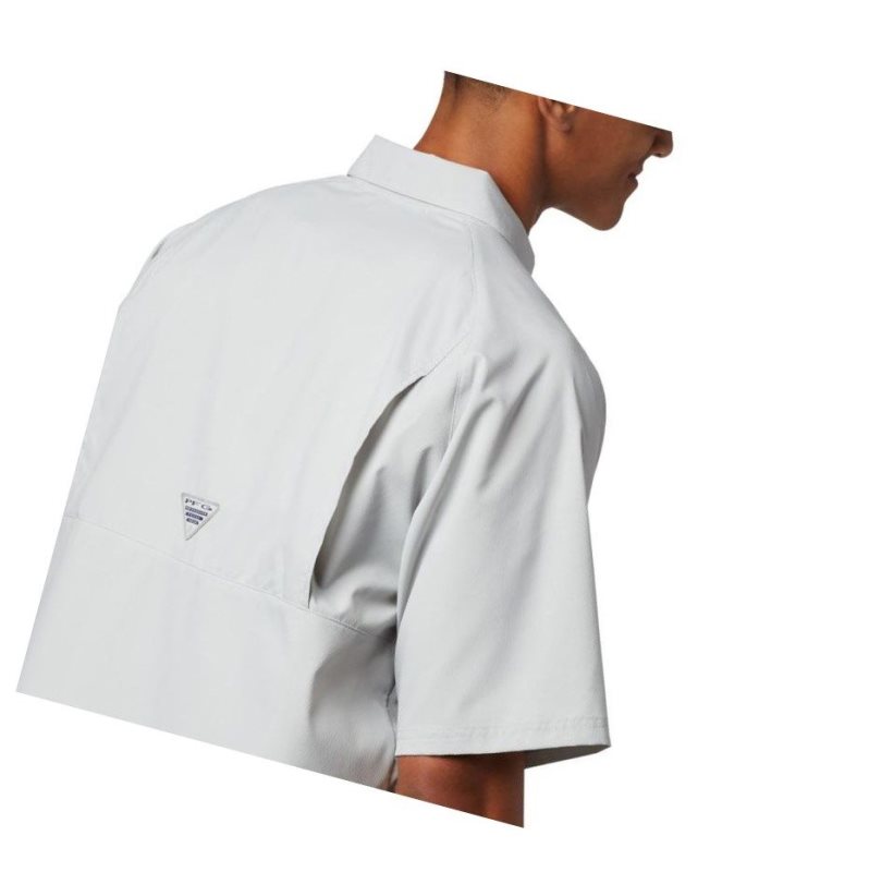 Columbia PFG Terminal Tackle Short Sleeve Woven Gömlek Erkek Gri | 78354-DBOT