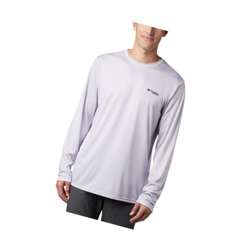 Columbia PFG Terminal Tackle State Triangle Long Sleeve Sweatshirt Erkek Gri | 61983-ORTS